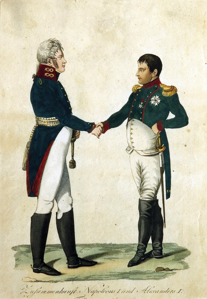 Treffen von Napoleon und Alexander I., 1808 von Unbekannt