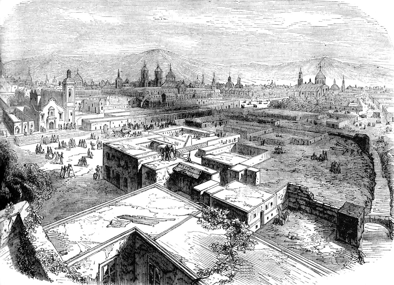 Mexiko-Stadt, Mexiko, Mitte des 19. Jahrhunderts von Unbekannt