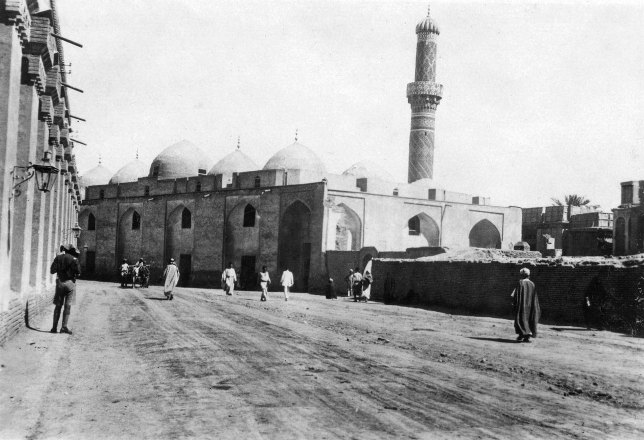 Moschee an der River Street, Bagdad, Mesopotamien, Erster Weltkrieg, 1918 von Unbekannt