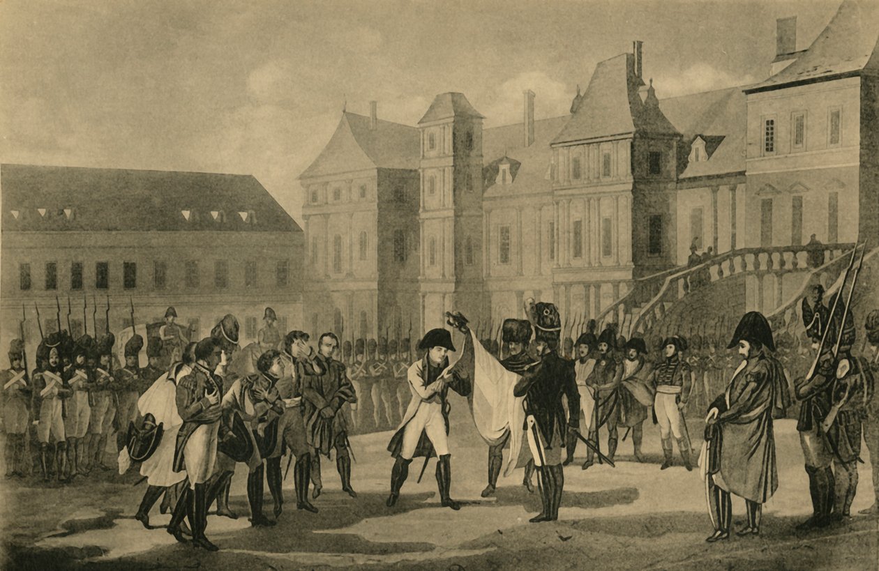 Napoleons Abreise von Fontainebleau, 20. April 1814, 1921 von Unbekannt