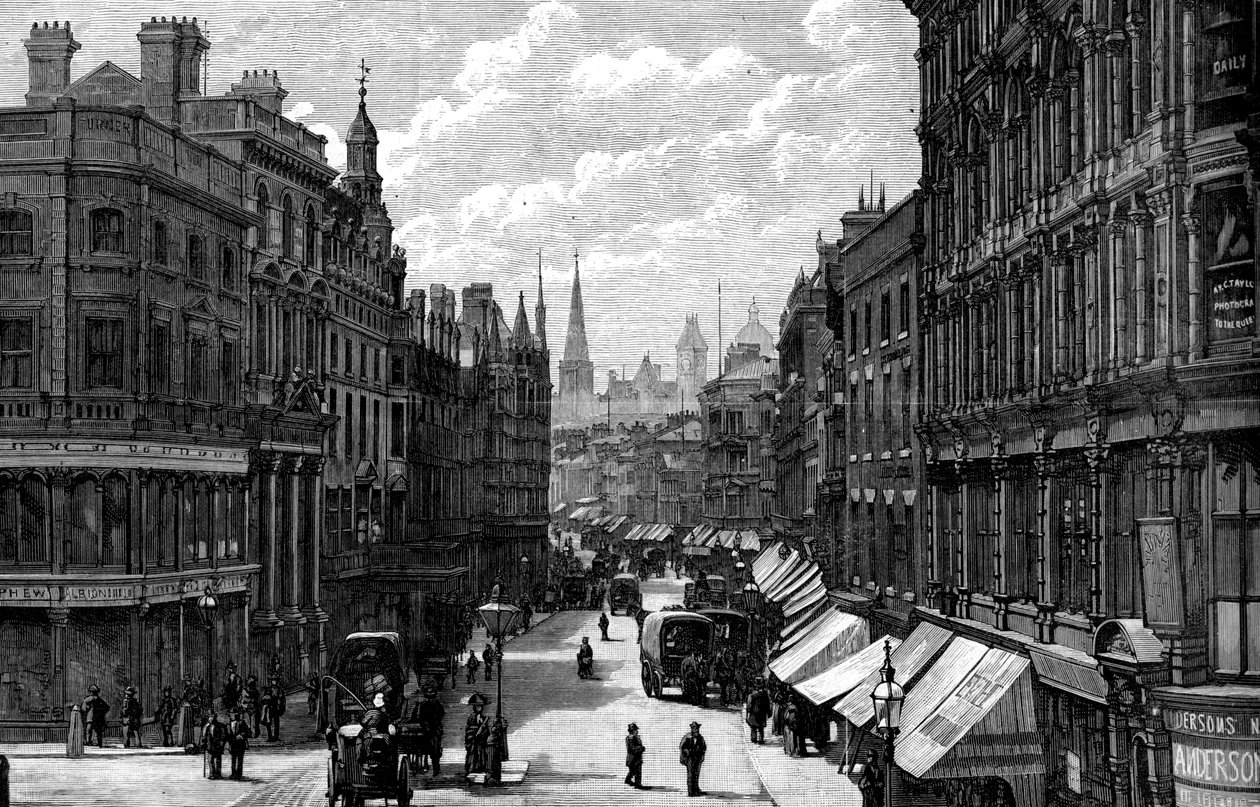 New Street, Birmingham, West Midlands, 1887 von Unbekannt