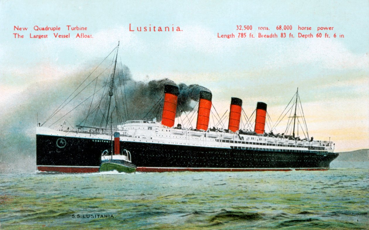 Ozeandampfer RMS Lusitania, 20. Jahrhundert von Unbekannt