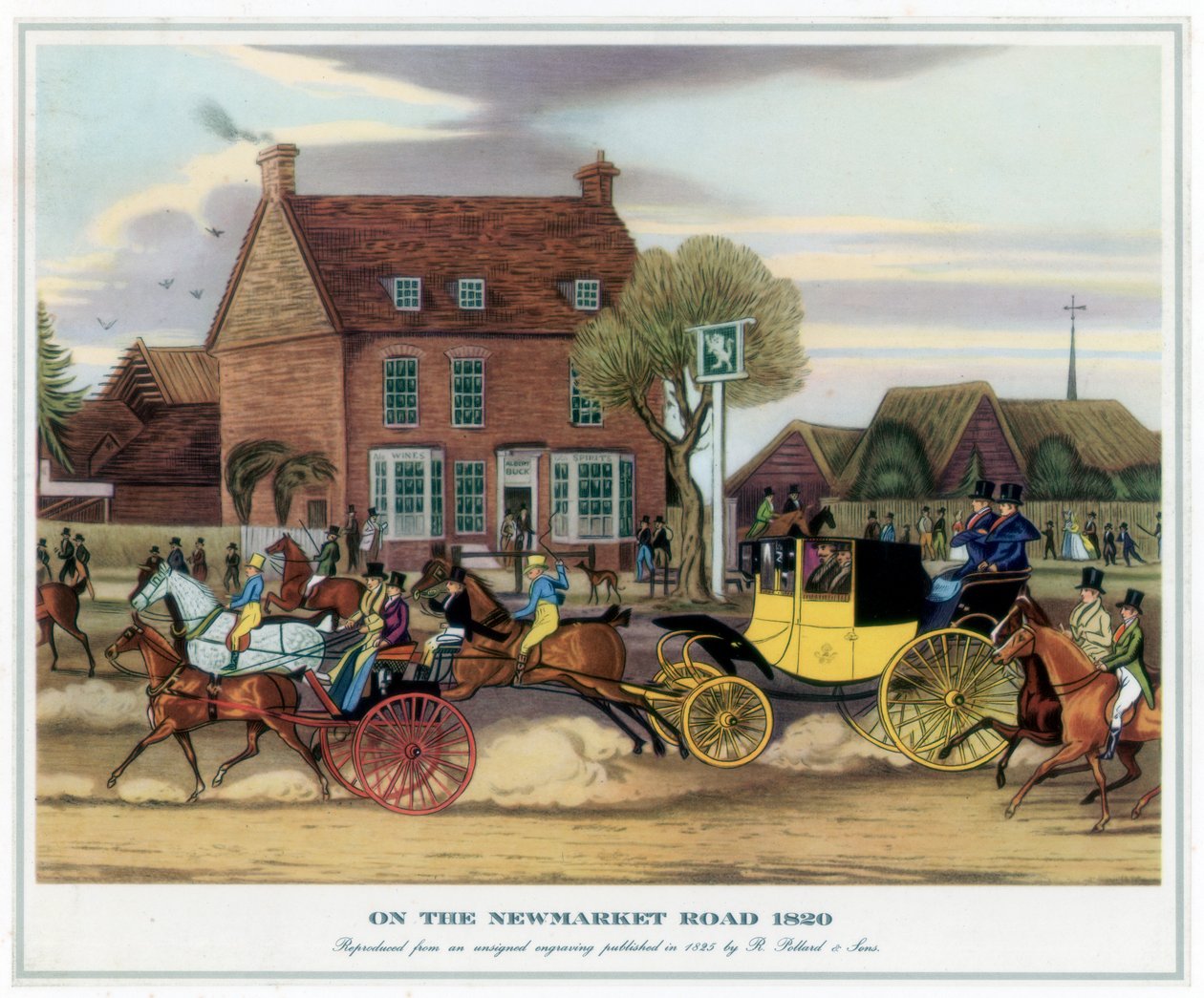 Auf der Newmarket Road, 1820, 1825 von Unbekannt