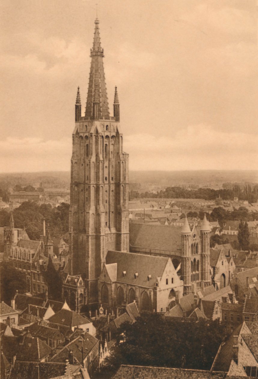 Panorama und Kirche Notre-Dame, um 1928 von Unbekannt