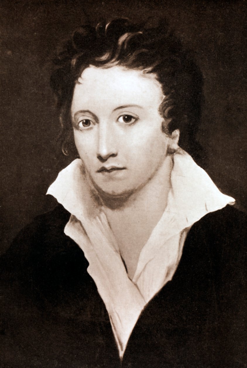 Percy Bysshe Shelley, englischer romantischer Dichter, 19. Jahrhundert von Unbekannt