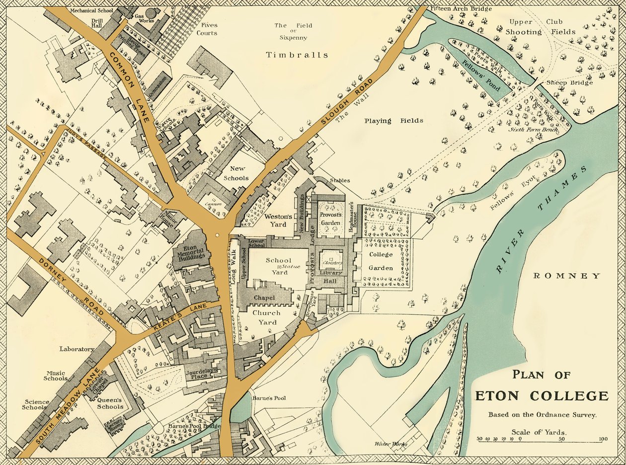 Plan des Eton College von Unbekannt