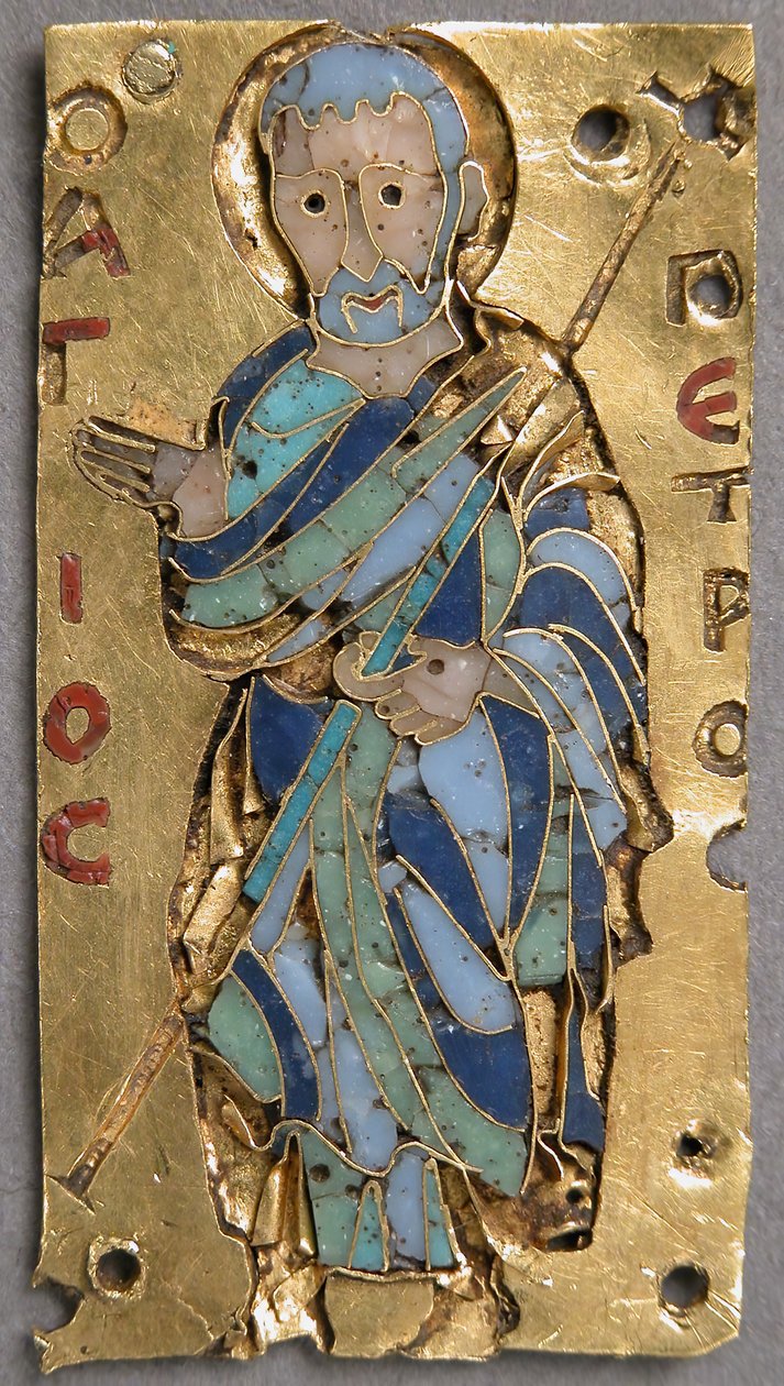 Plakette mit dem heiligen Petrus, byzantinisch, 11. Jahrhundert von Unbekannt