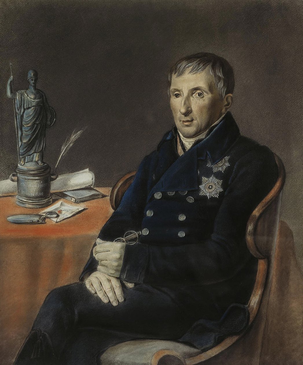 Porträt von Alexey Nikolayevich Olenin, 1763-1843, 1833 von Unbekannt