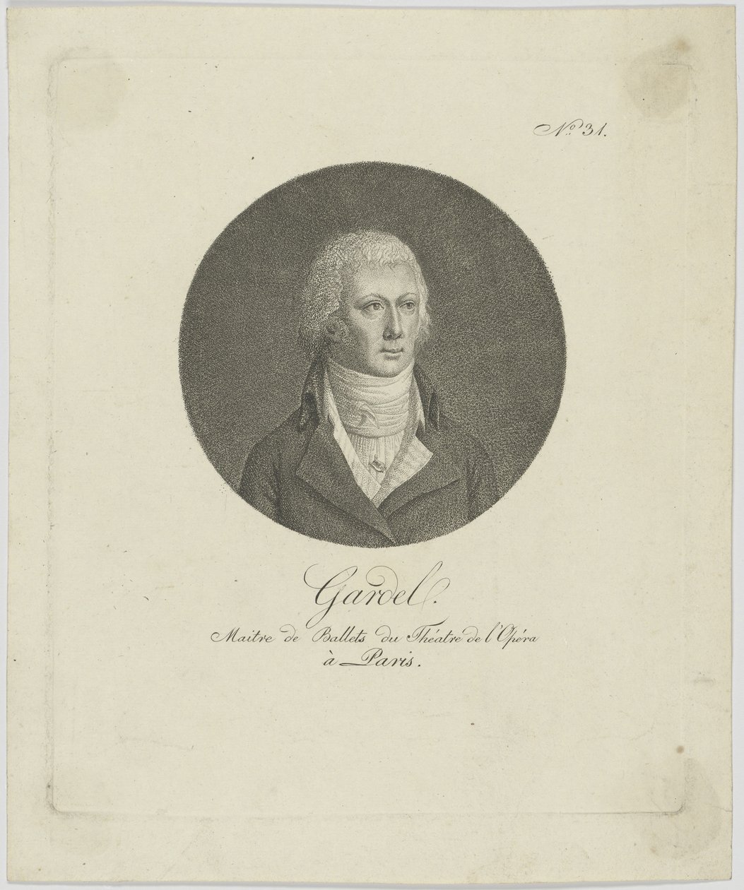 Porträt von Pierre-Gabriel Gardel 1758-1840, ca. 1787 von Unbekannt