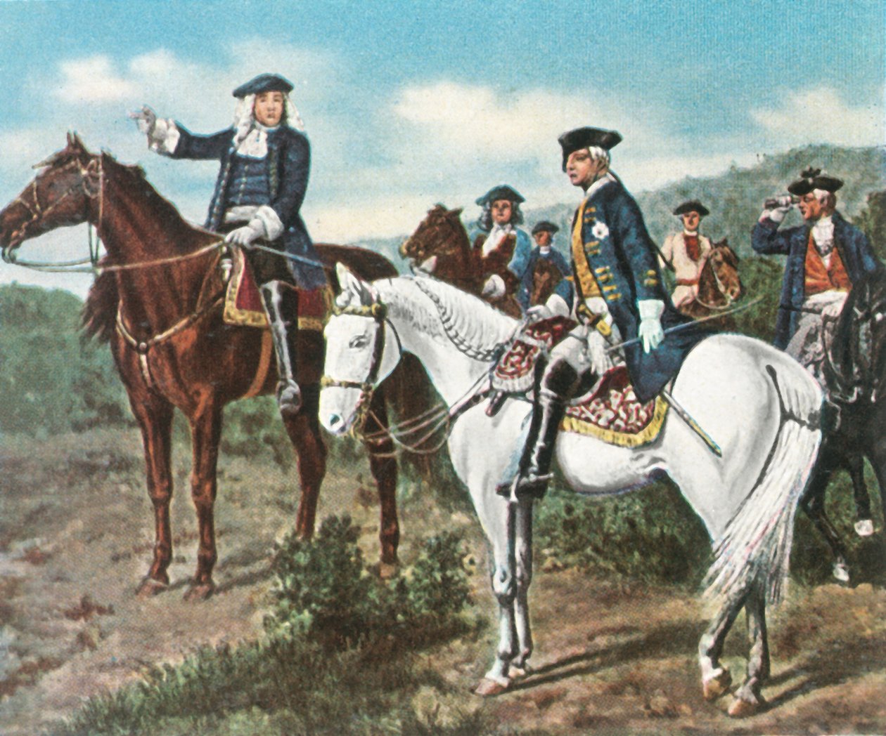 Prinz Eugen und Kronprinz Friedrich, 1734, 1936 von Unbekannt