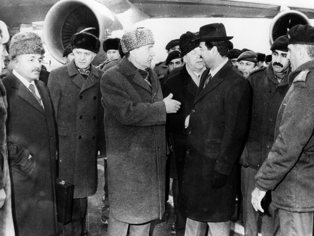 Saddam Hussein und Andrei Gromyko, Moskau, Russland, 1986 von Unbekannt