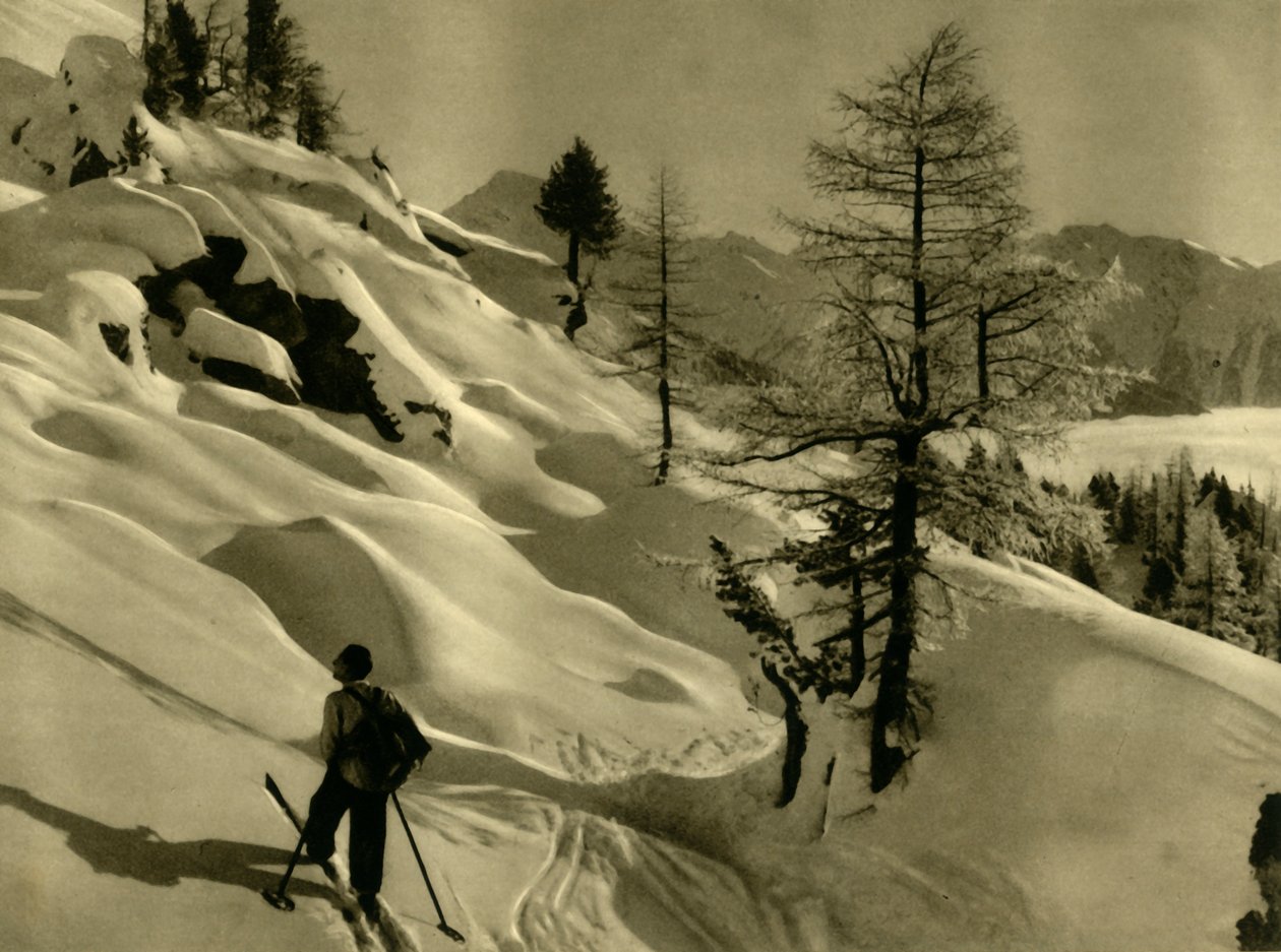 Skifahren am Ankogel, Österreich, um 1935 von Unbekannt