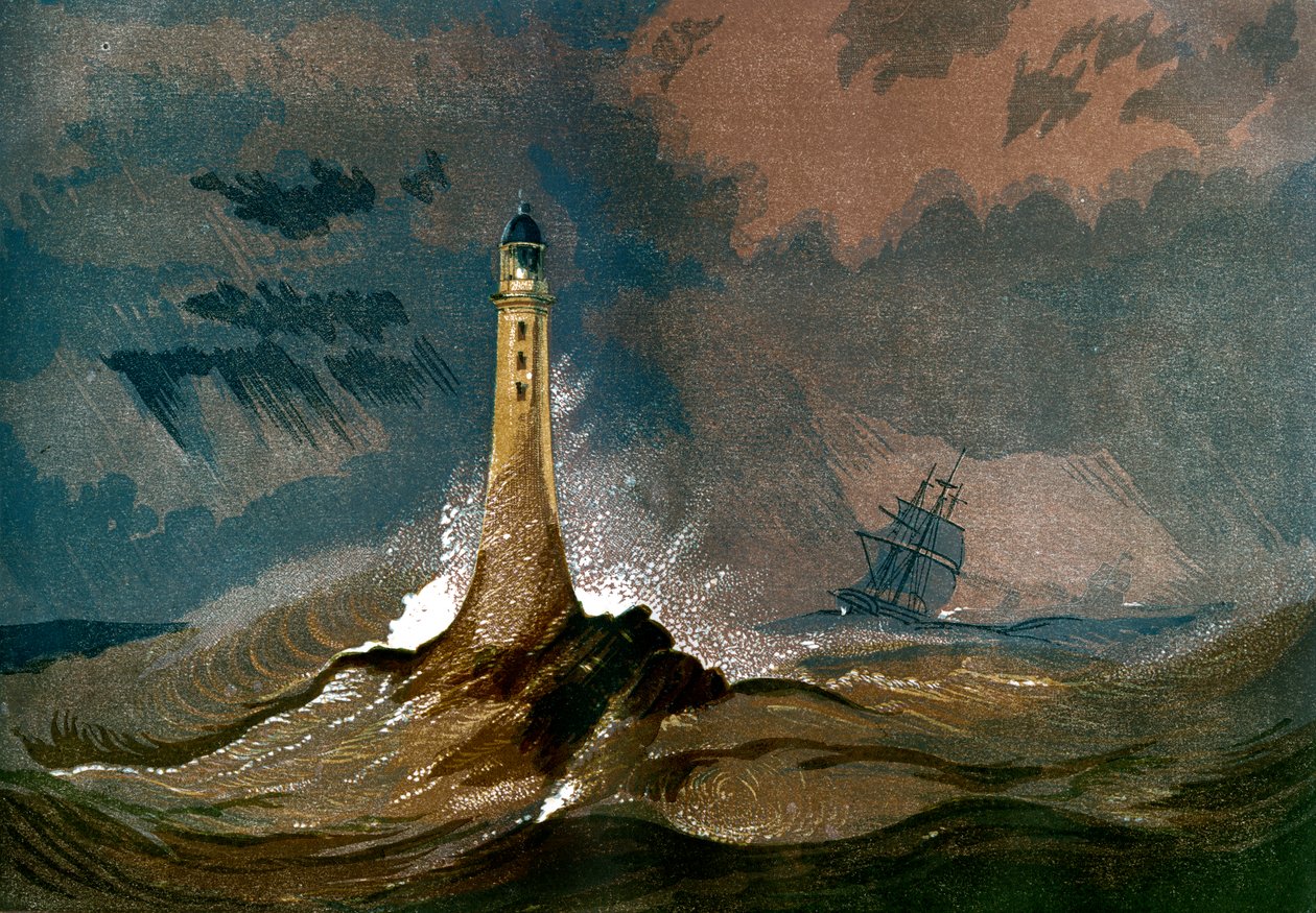 Smeatons Eddystone-Leuchtturm, Devon, ca. 1850 von Unbekannt