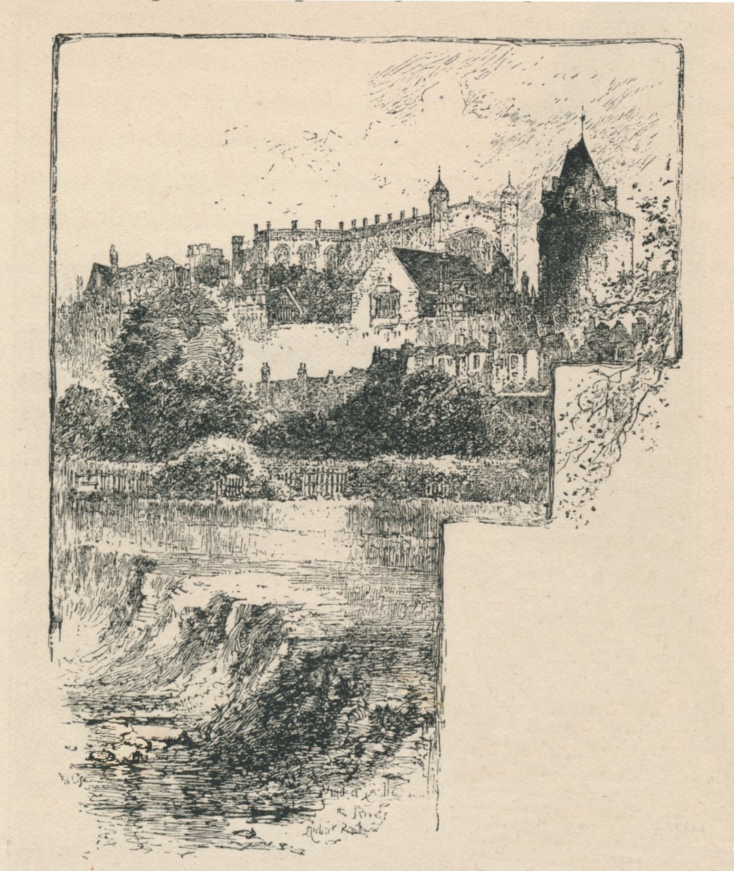 St. Georgs Kapelle vom Fluss, 1895 von Unbekannt