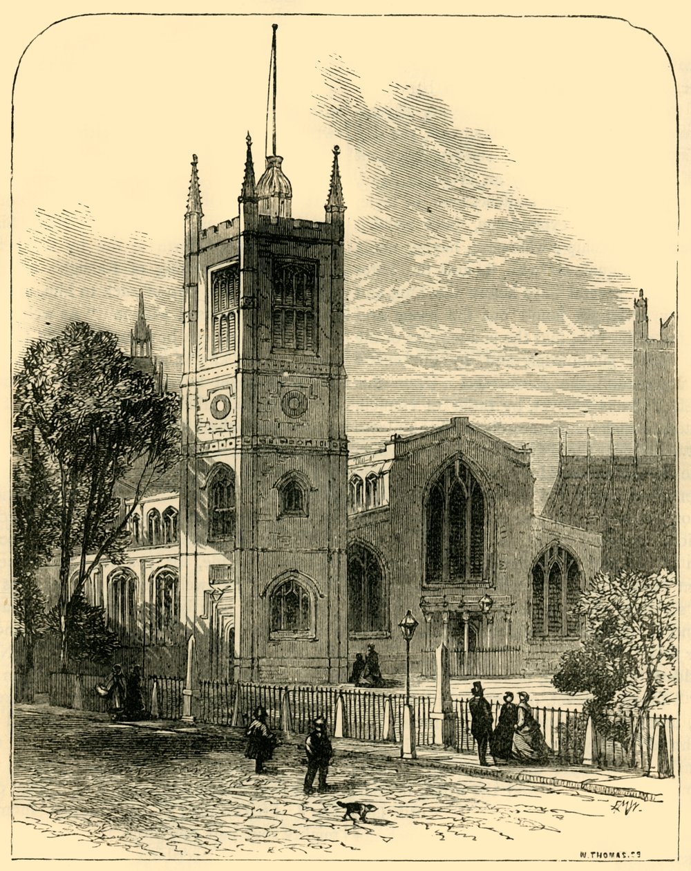 St. Margarets Kirche, von Nordwesten, 1881 von Unbekannt