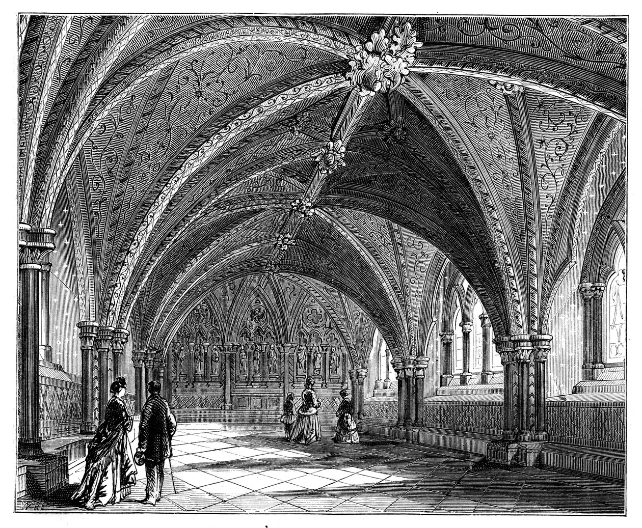 St. Stephans Krypta, Westminster Palace, London, ca. 1888 von Unbekannt