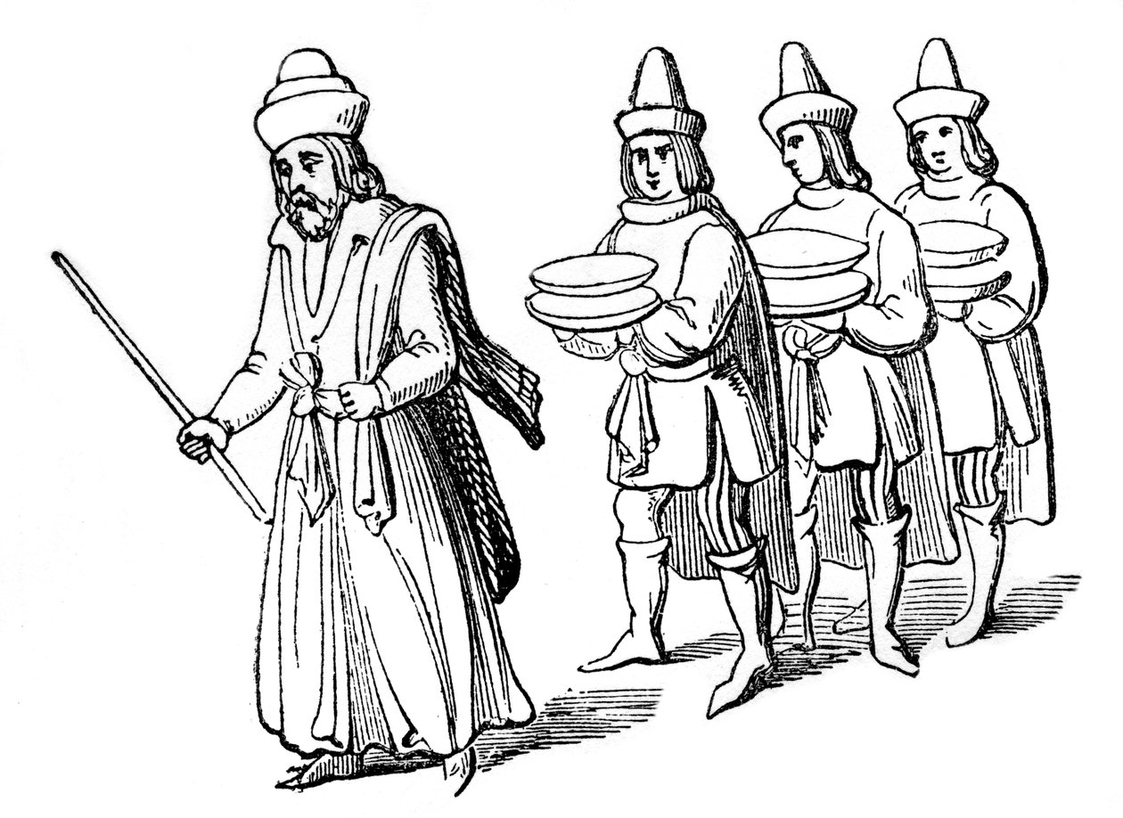 Steward und Diener, 15. Jahrhundert, 1910 von Unbekannt
