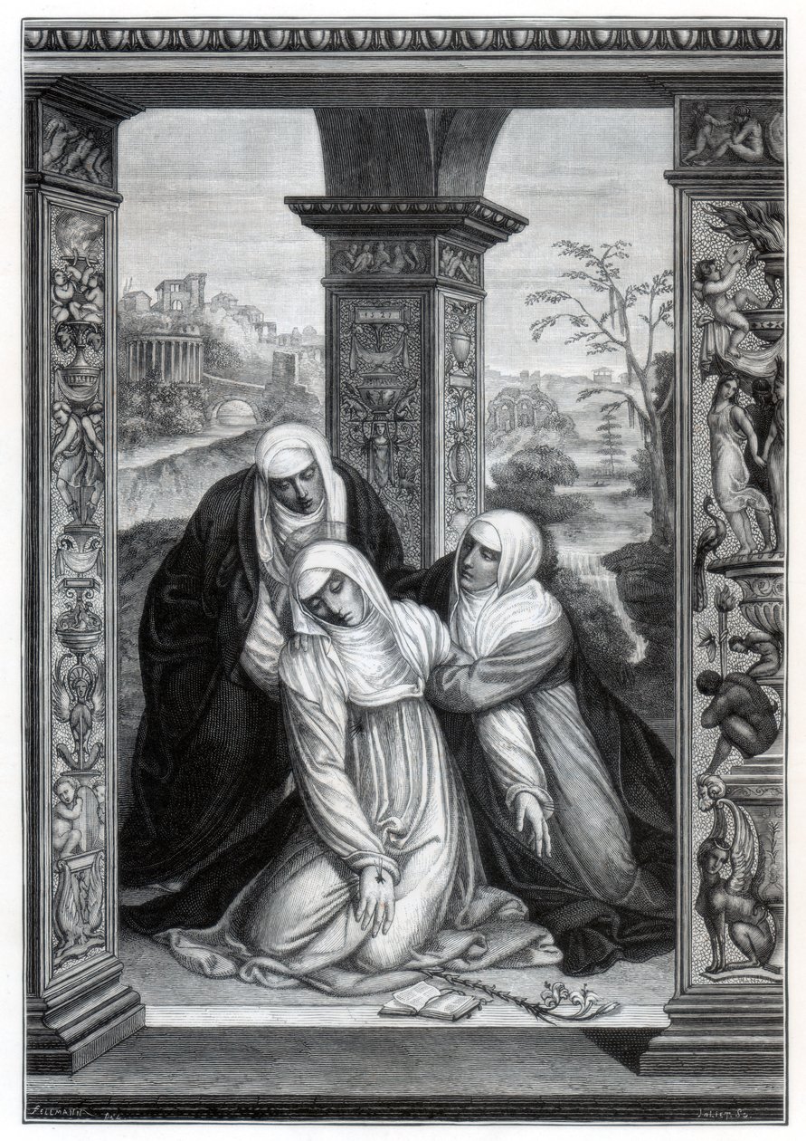 Stigmatisierung der Heiligen Katharina von Siena, 1870 von Unbekannt