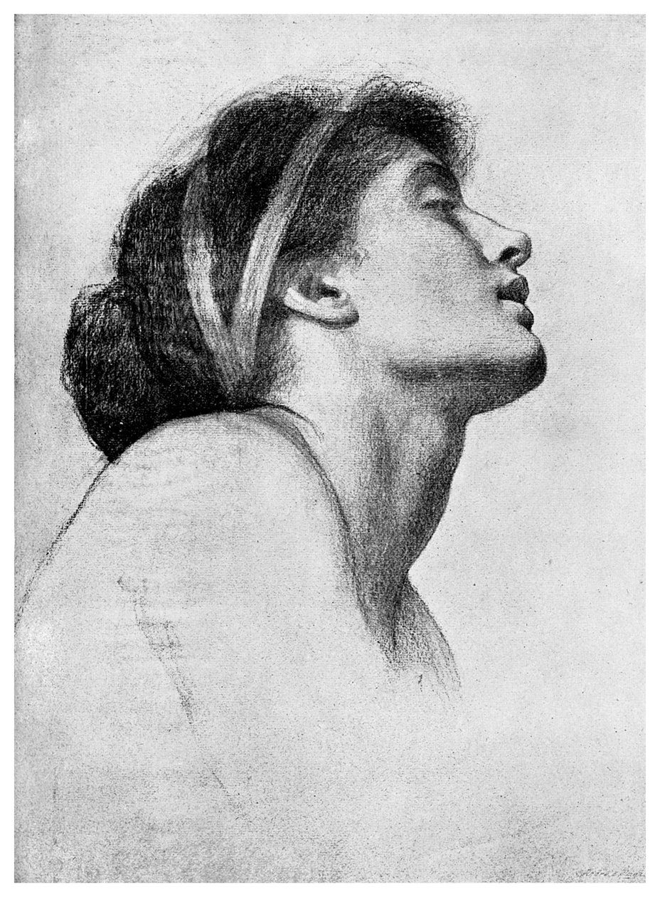 Studie für Paolo und Francesca, 1895 von Unbekannt