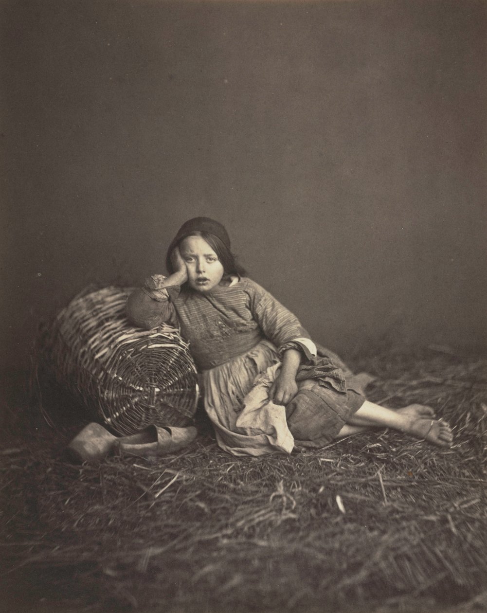 Studie eines jungen Bauernmädchens, um 1860 von Unbekannt