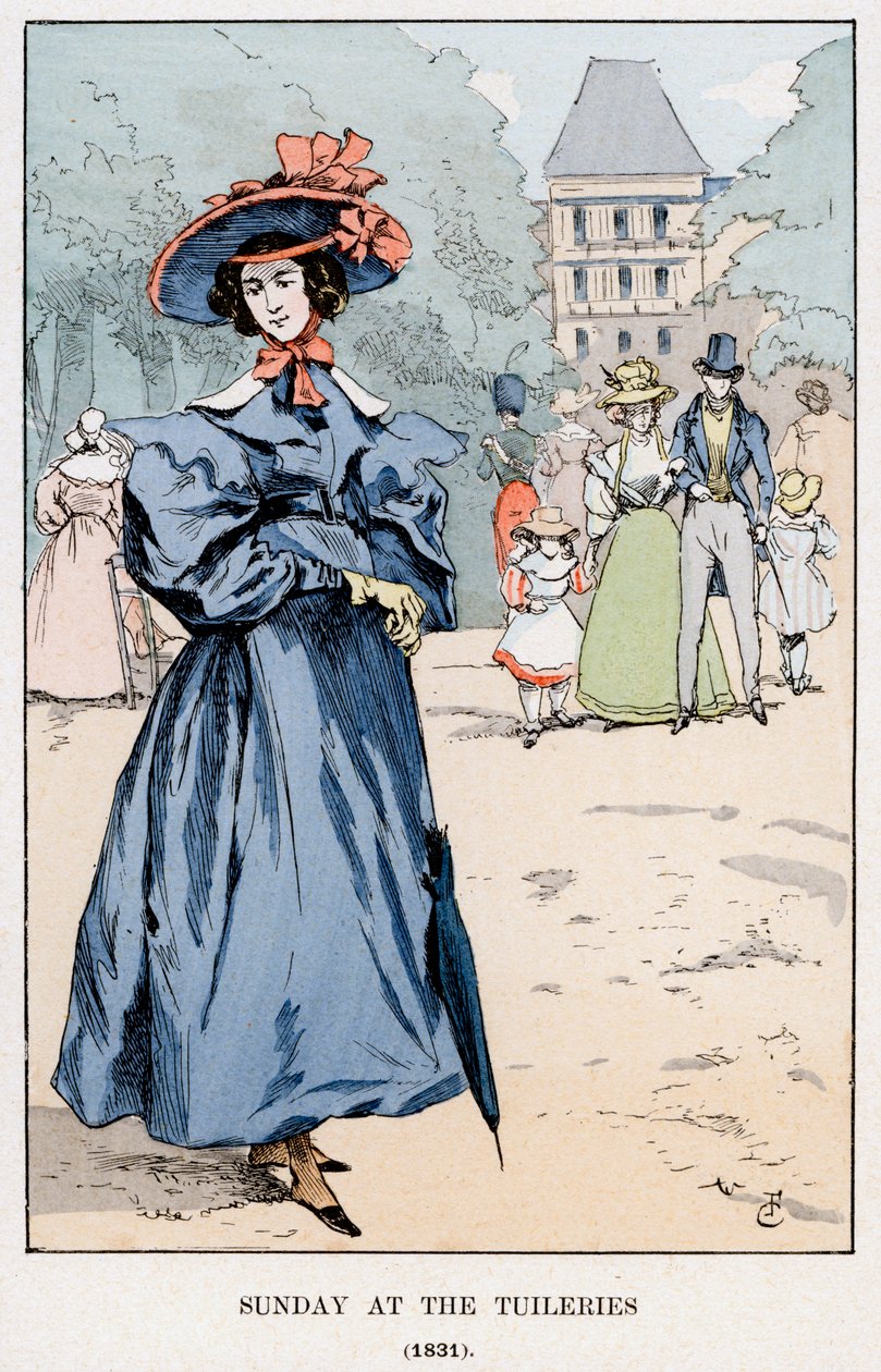 Sonntag in den Tuilerien, 1831, 1898 von Unbekannt