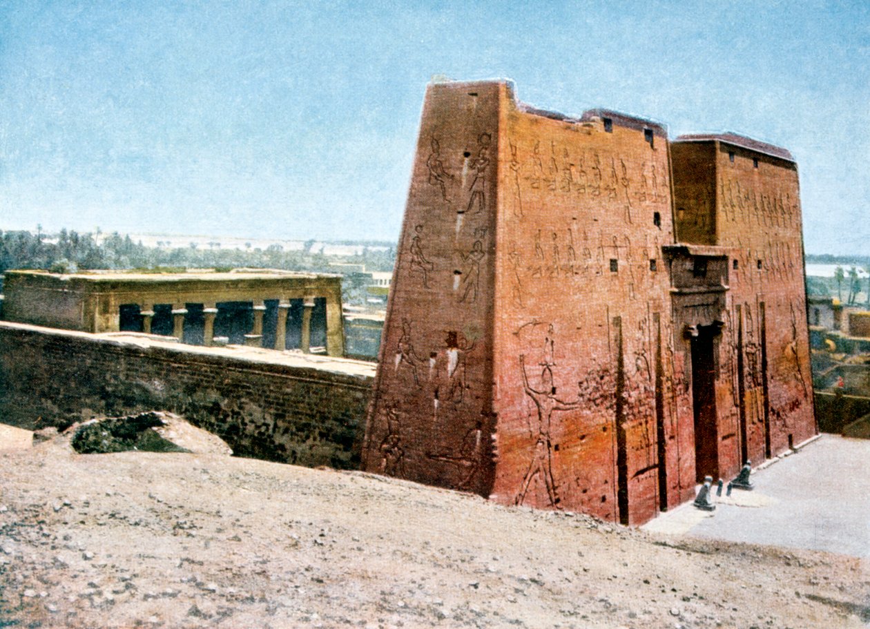 Tempel des Horus, Edfu, Ägypten, 20. Jahrhundert von Unbekannt