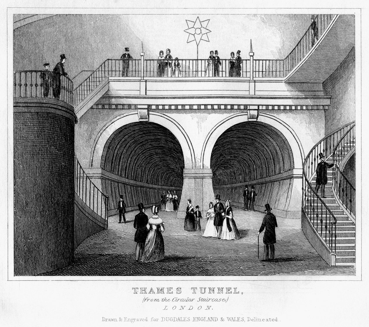 Thames-Tunnel, London, 19. Jahrhundert von Unbekannt
