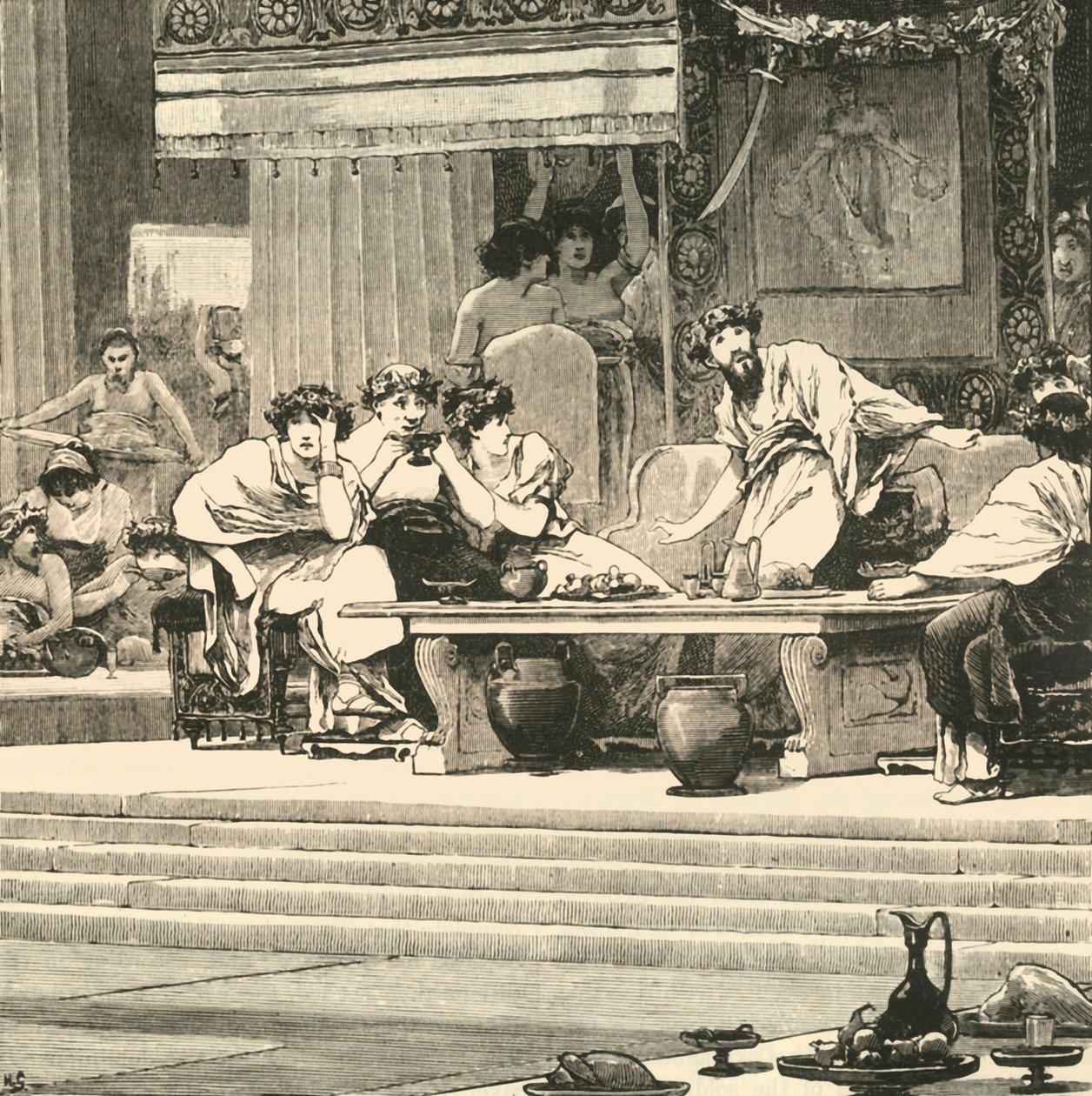 Das Bankett des Damokles, 1890 von Unbekannt