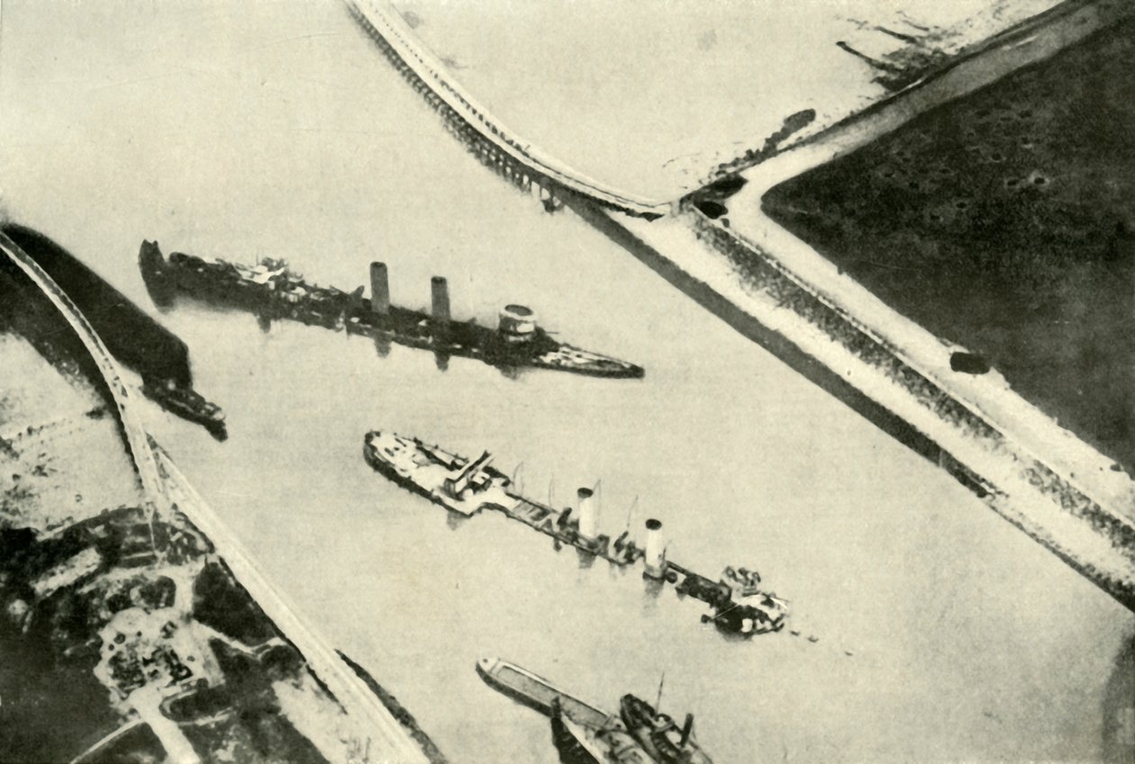 Die Blockade des Hafens von Zeebrugge, 1919 von Unbekannt