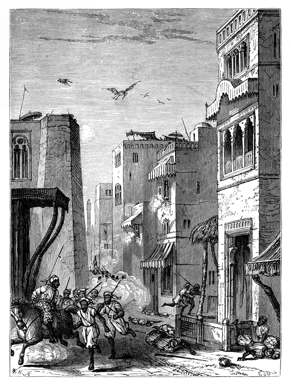 Die britischen Truppen betreten Multan von Unbekannt