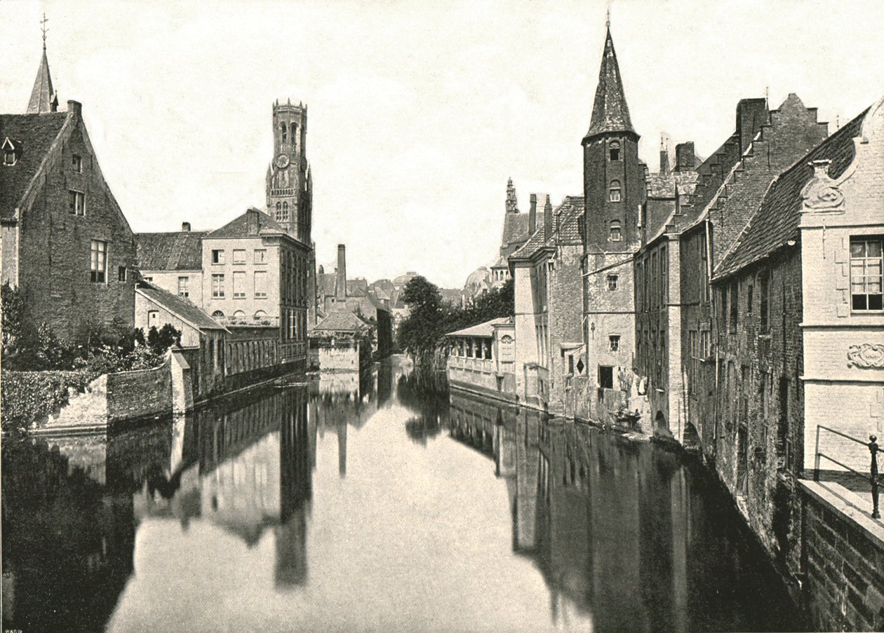 Der Kanal, Brügge, Belgien, 1895 von Unbekannt