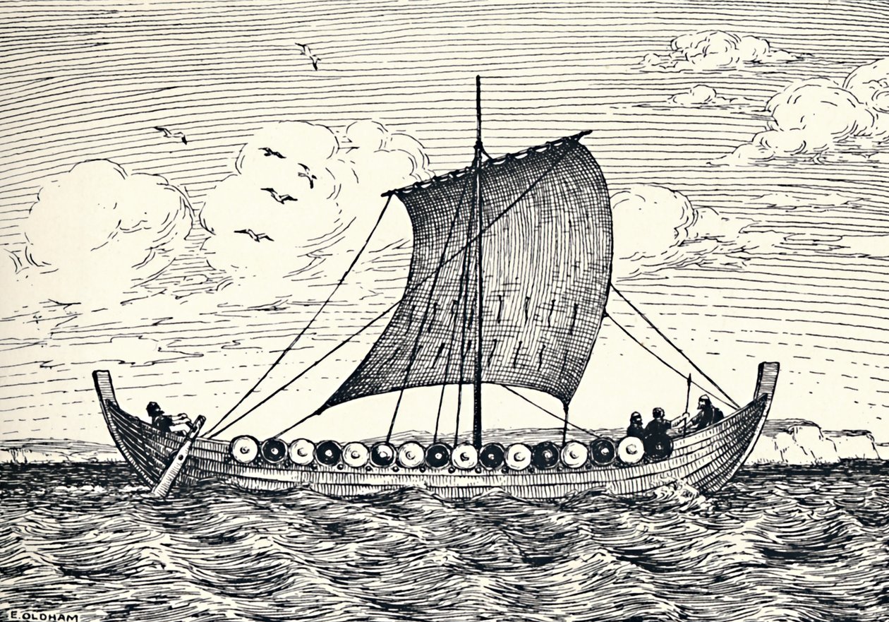 Das Gokstad-Schiff - Eine Rekonstruktion, 1935 von Unbekannt