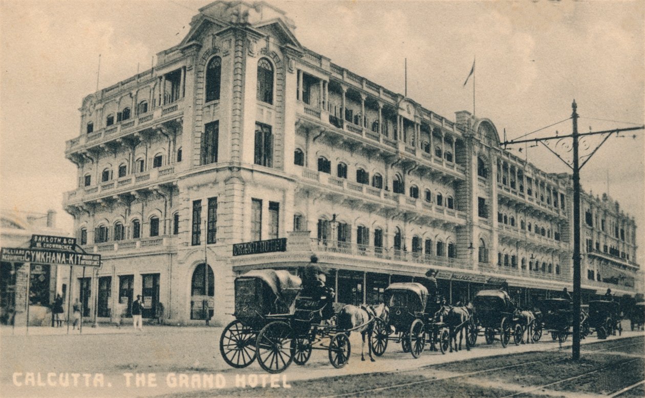 Das Grand Hotel, Kalkutta, um 1920 von Unbekannt