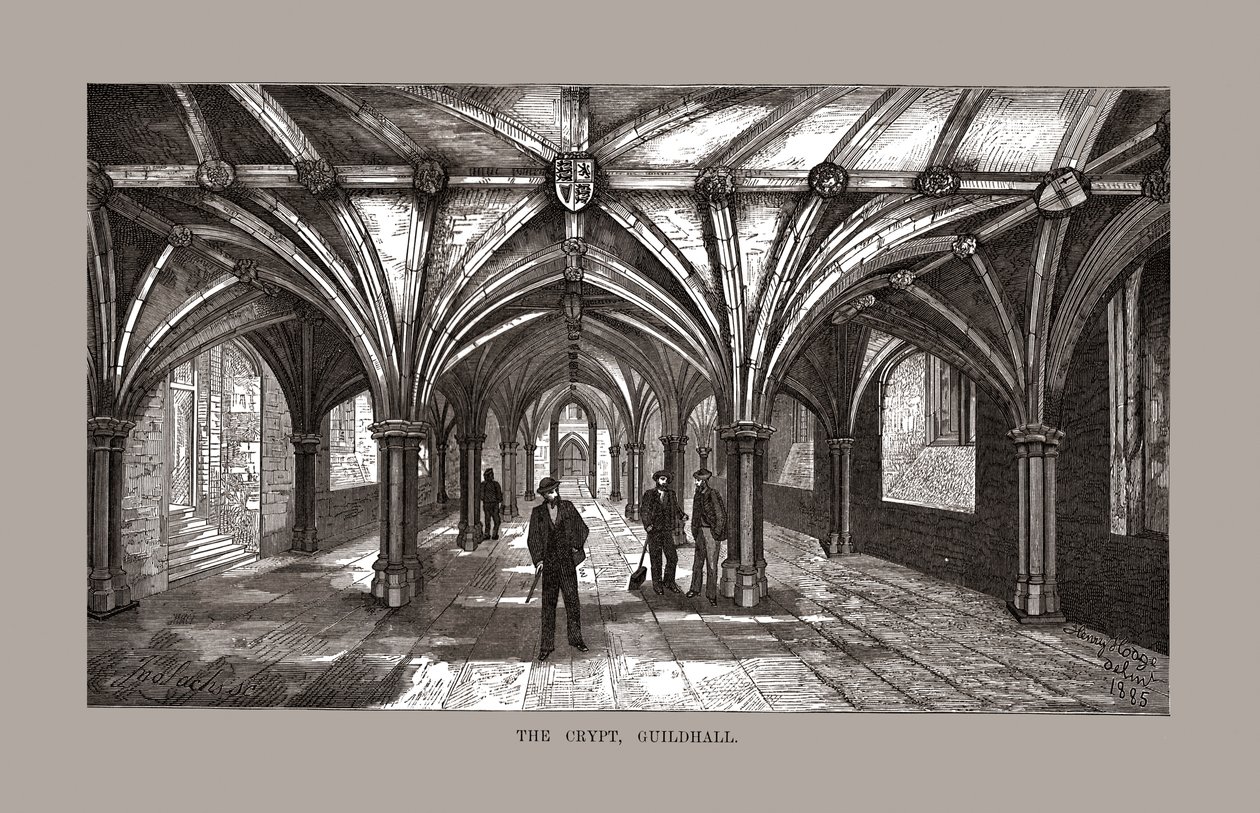 Die Krypta der Guild-Hall von Unbekannt