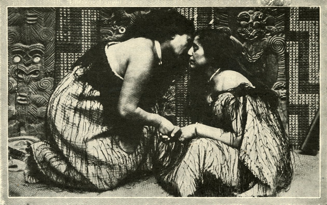 Der Hongi, ein Maori-Gruß, um 1948 von Unbekannt
