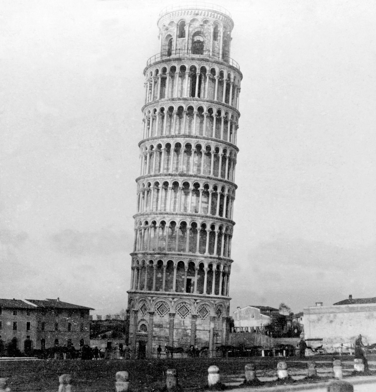 Der Schiefe Turm von Pisa, Italien, 1892 von Unbekannt