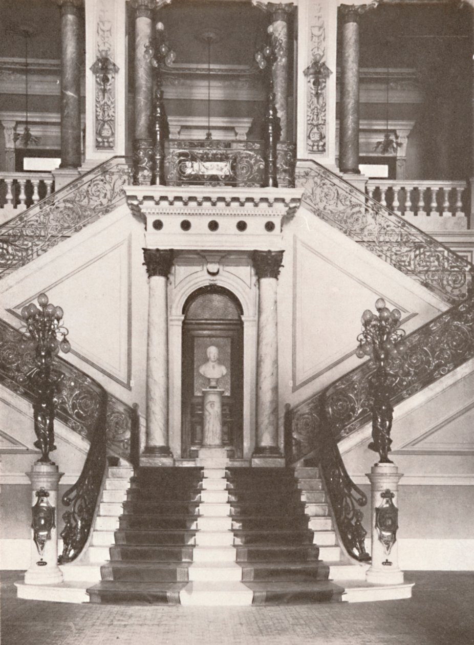 Die Treppe der Nationalbibliothek, 1914 von Unbekannt