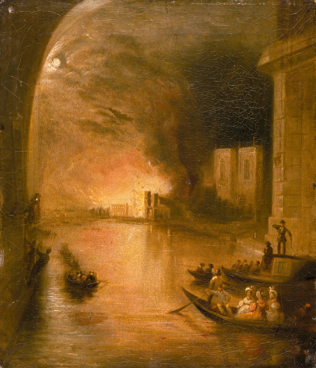 Der Palast von Westminster in Flammen, 1834 von Unbekannt