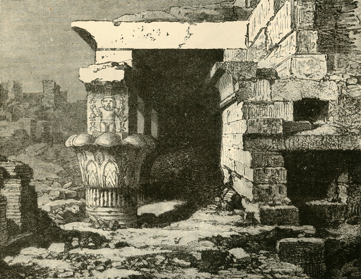 Die Ruinen von Denderah, 1890 von Unbekannt