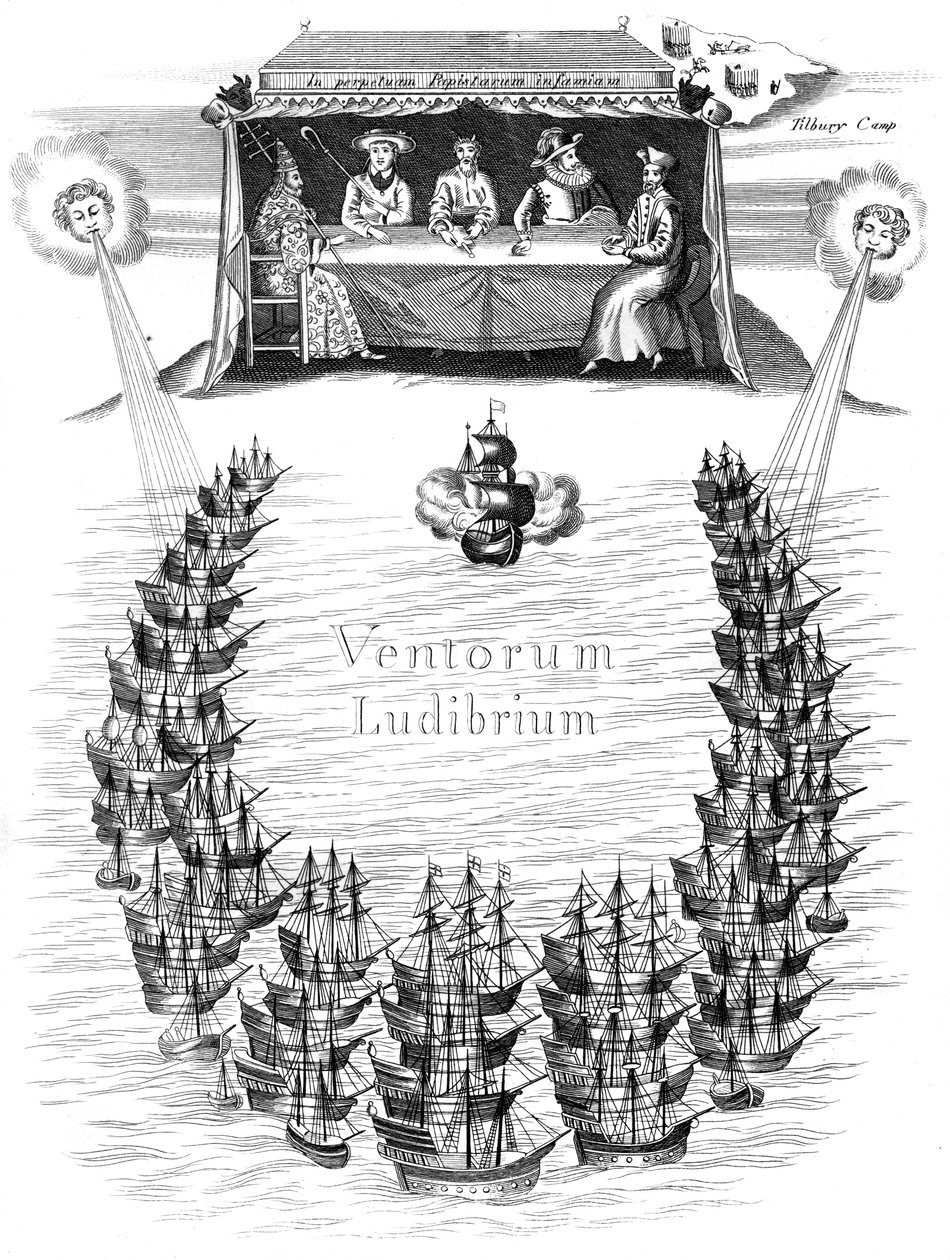 Die spanische Armada, 1588 um 1850 von Unbekannt