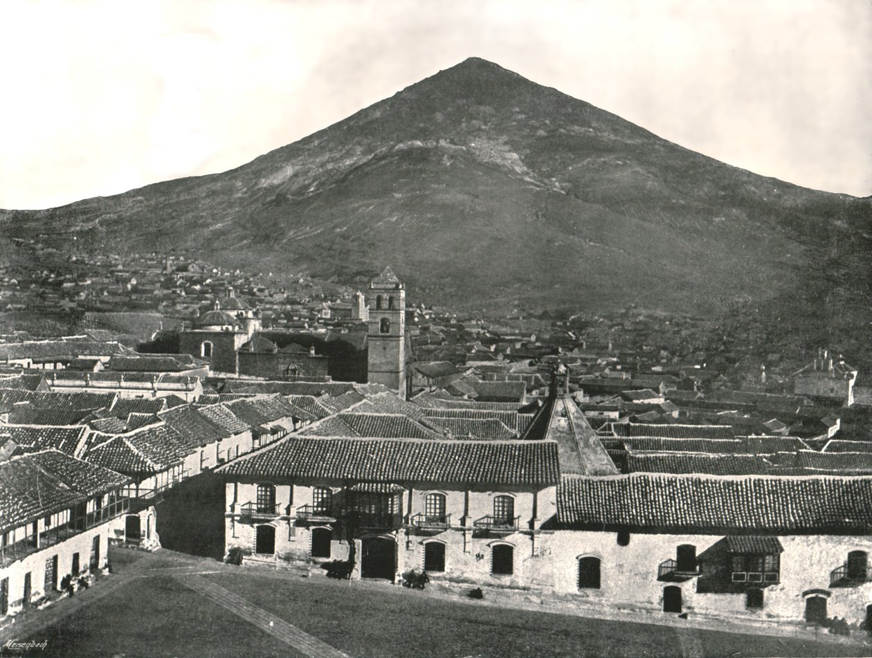 Die Stadt und der Berg, Potosi, Bolivien, 1895 von Unbekannt