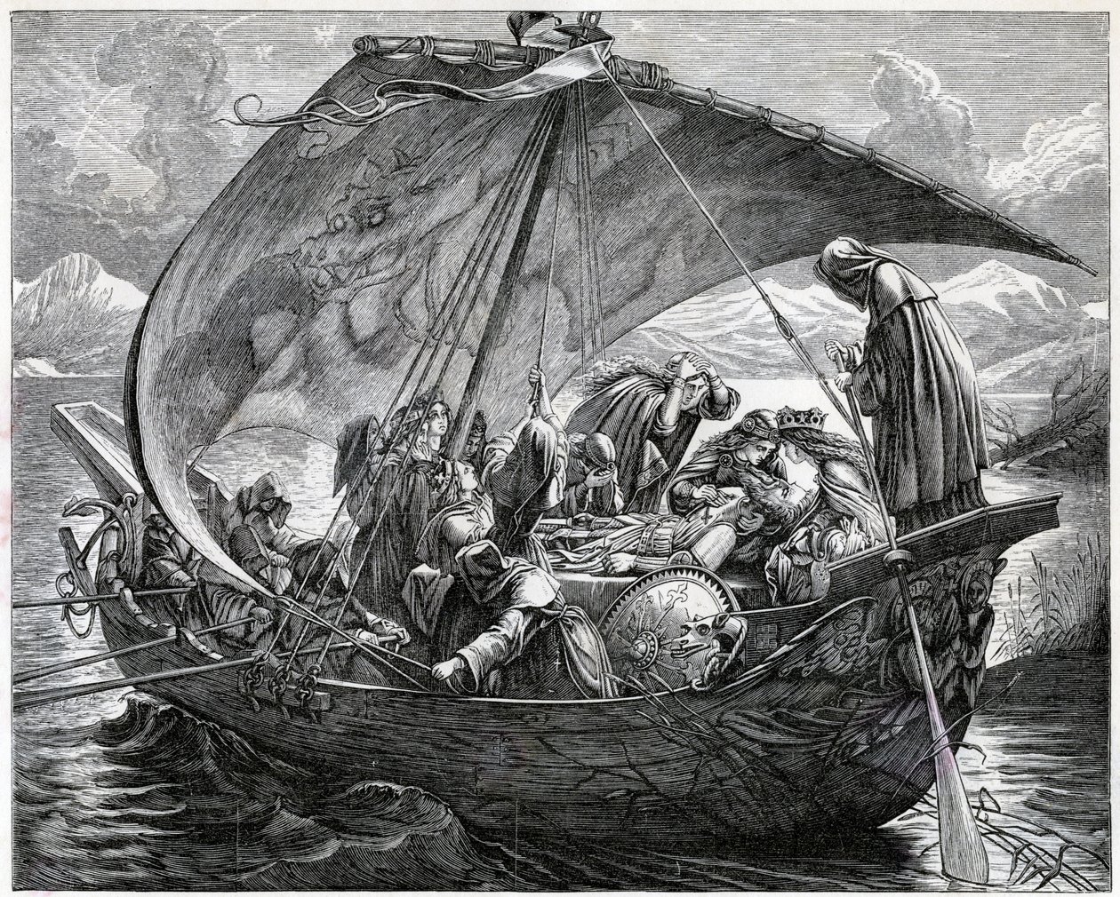 Der Tod von König Artus, 19. Jahrhundert von Unbekannt