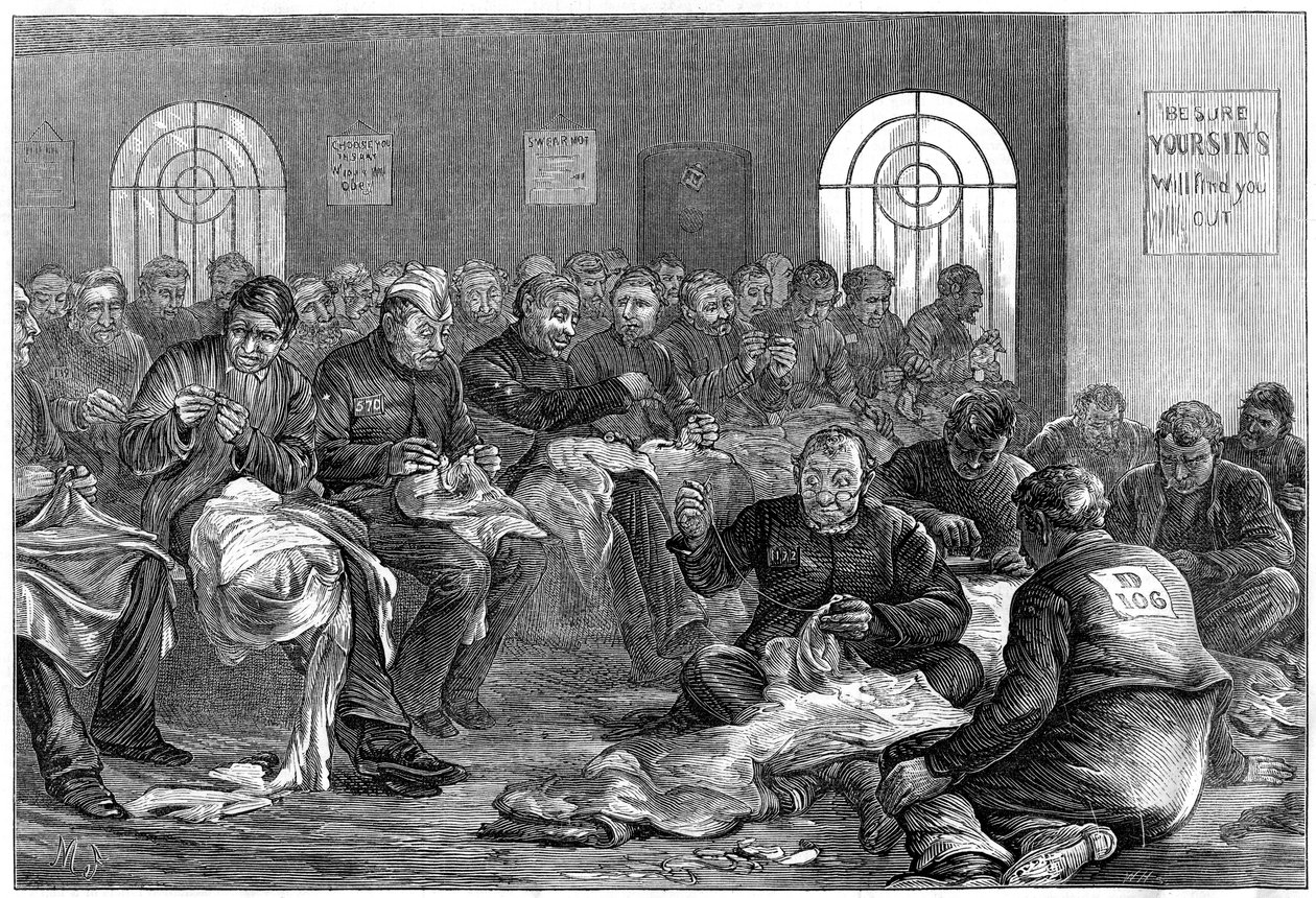 Der Nadelraum, Clerkenwell Gefängnis, London, 1874 von Unbekannt