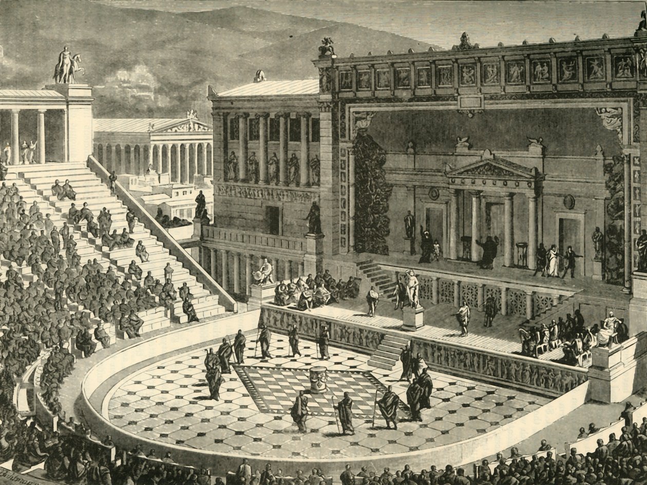 Theater des Dionysos in Athen, 1890 von Unbekannt