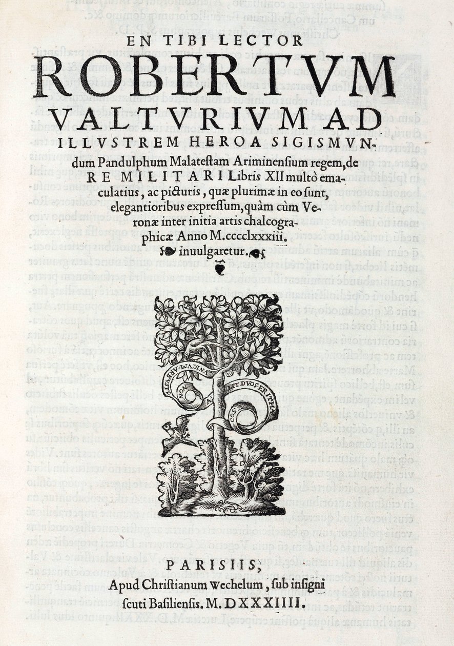 Titelseite von Valturios 