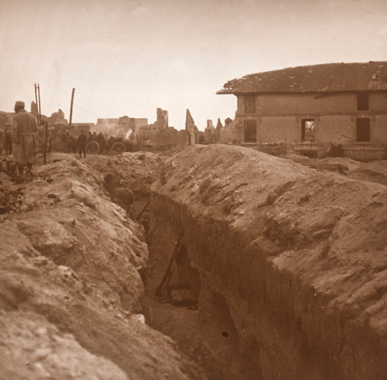 Schützengräben, ca. 1914-1918 von Unbekannt