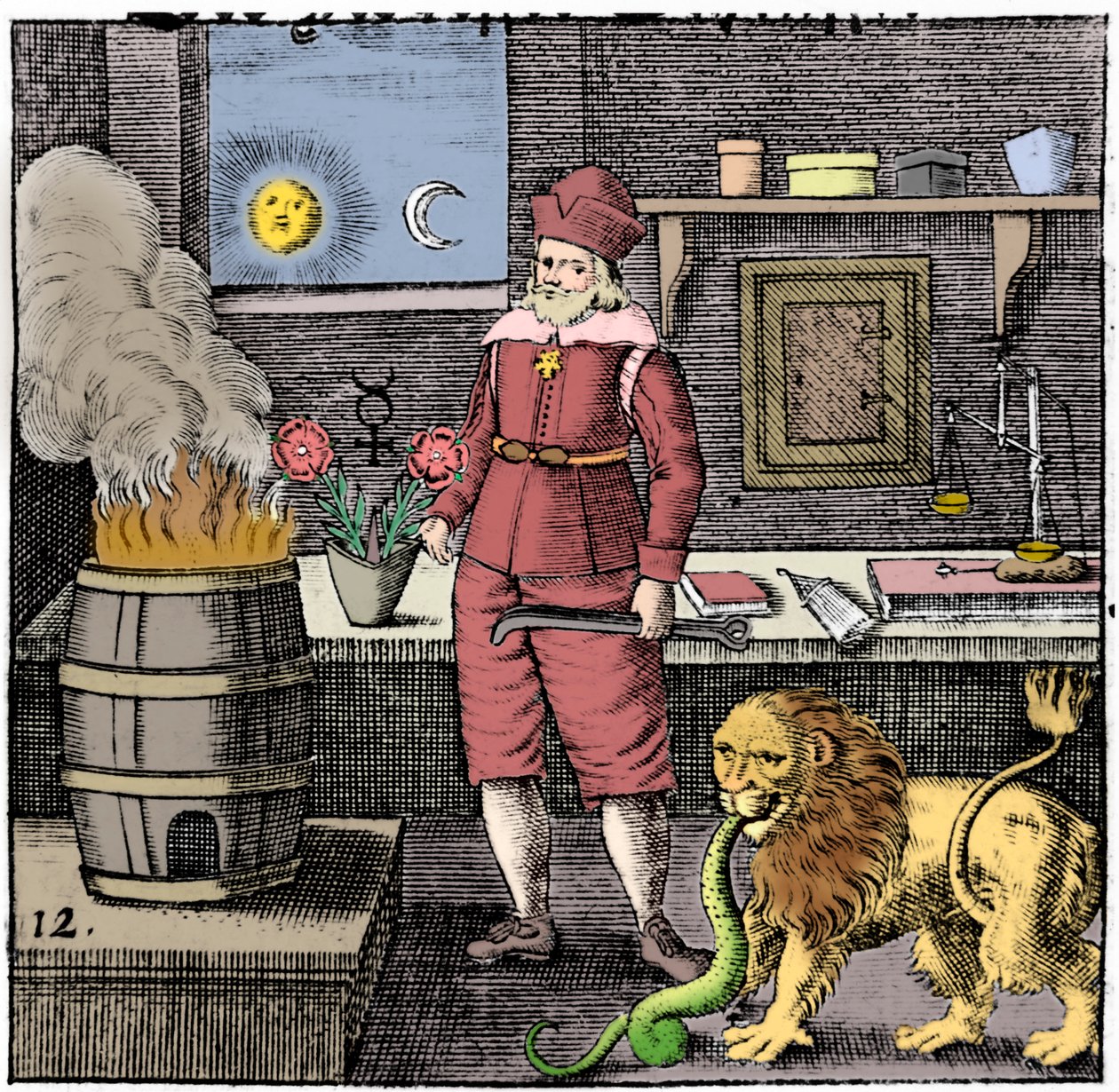 Zwölfter Schlüssel von Basil Valentine, 1651 von Unbekannt