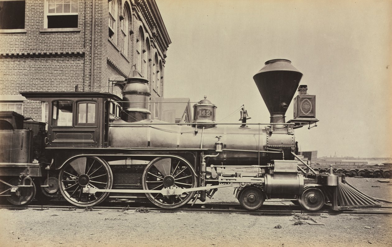 Unbetitelte Pennsylvania Railroad Lokomotive, um 1868 von Unbekannt