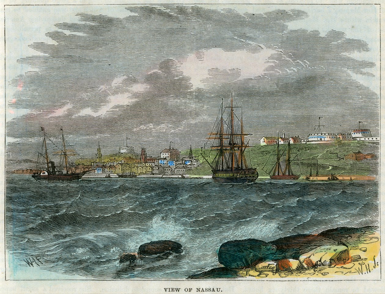 Blick auf Nassau, Bahamas, um 1880 von Unbekannt