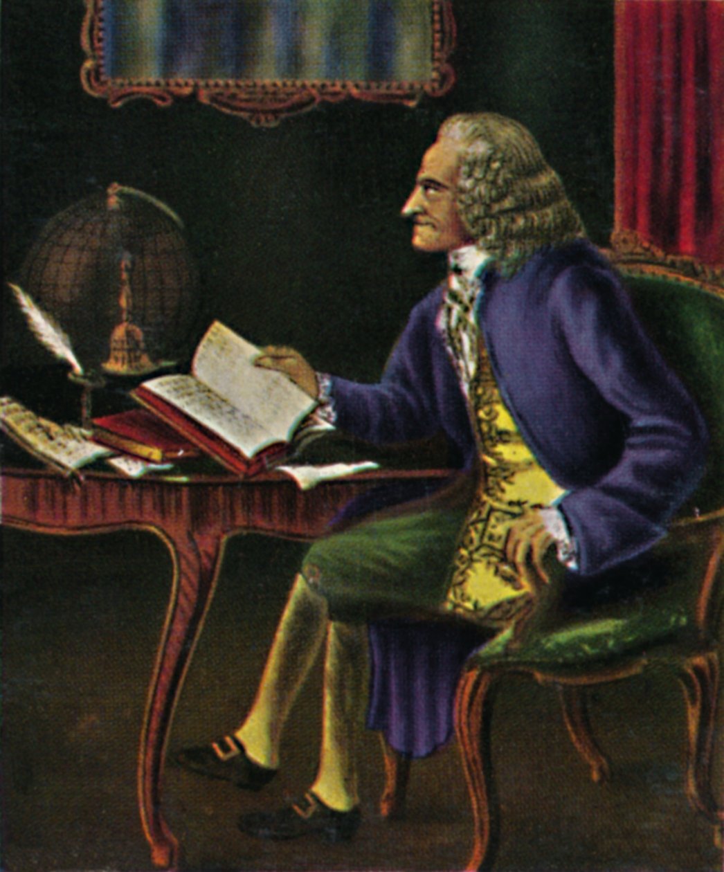 Voltaire 1694-1778 - Gemälde von Carmontel, 1934 von Unbekannt